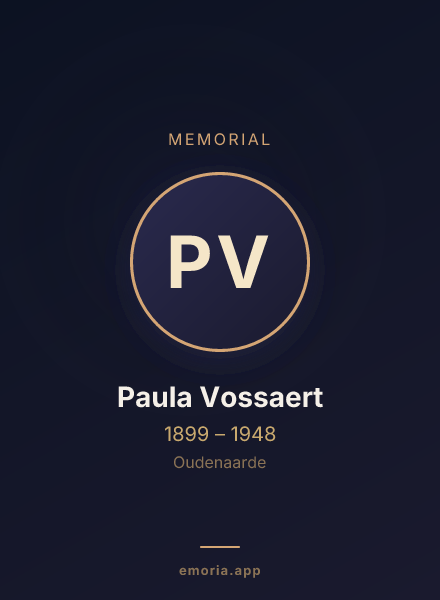 Memorial portrait of Paula Vossaert