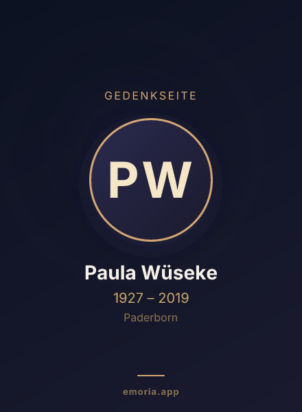 Gedenkportrait von Paula Wüseke