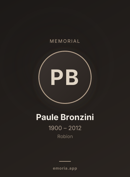 Memorial portrait of Paule Bronzini