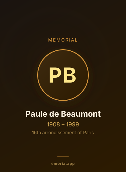 Memorial portrait of Paule de Beaumont