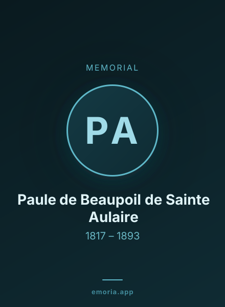 Memorial portrait of Paule de Beaupoil de Sainte Aulaire