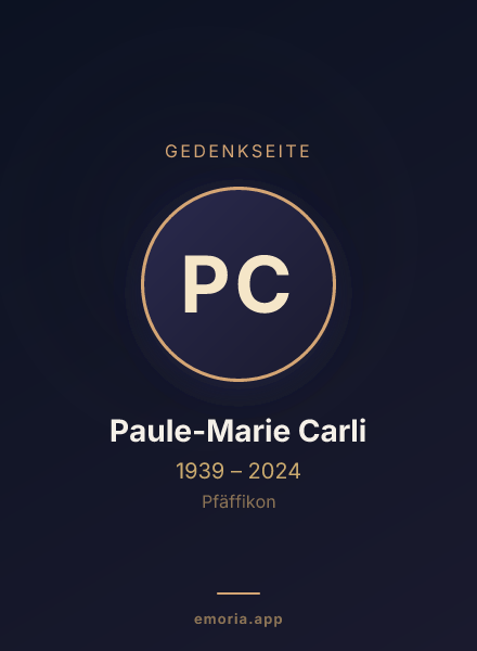 Gedenkportrait von Paule-Marie Carli