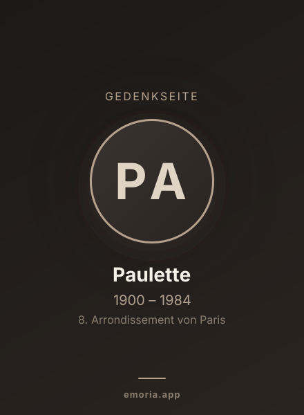 Gedenkportrait von Paulette