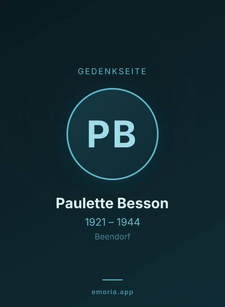 Gedenkportrait von Paulette Besson