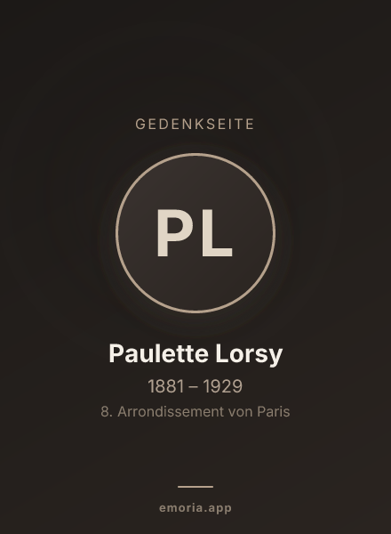 Gedenkportrait von Paulette Lorsy