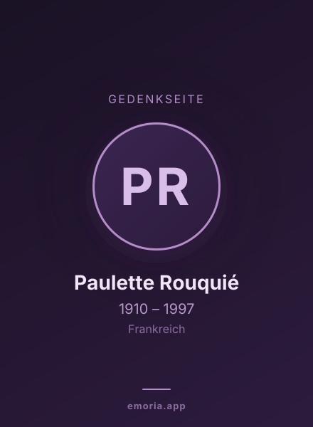 Gedenkportrait von Paulette Rouquié