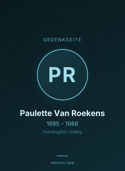 Gedenkportrait von Paulette Van Roekens