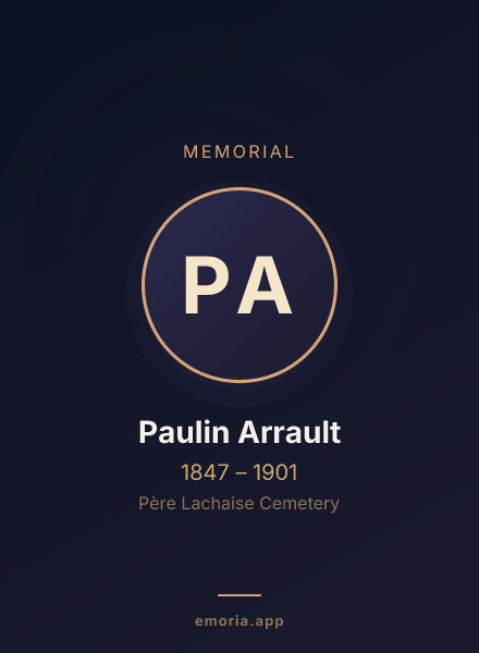 Memorial portrait of Paulin Arrault