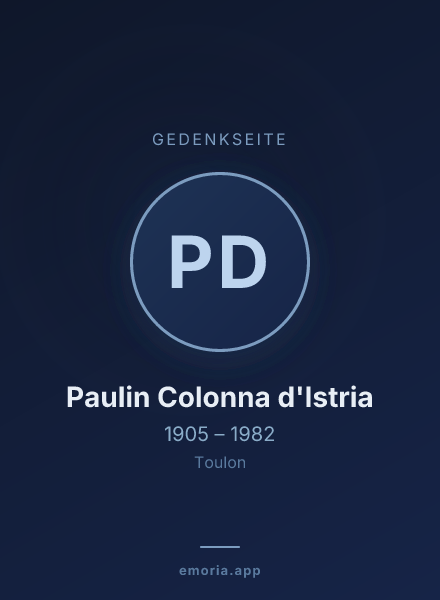 Gedenkportrait von Paulin Colonna d'Istria