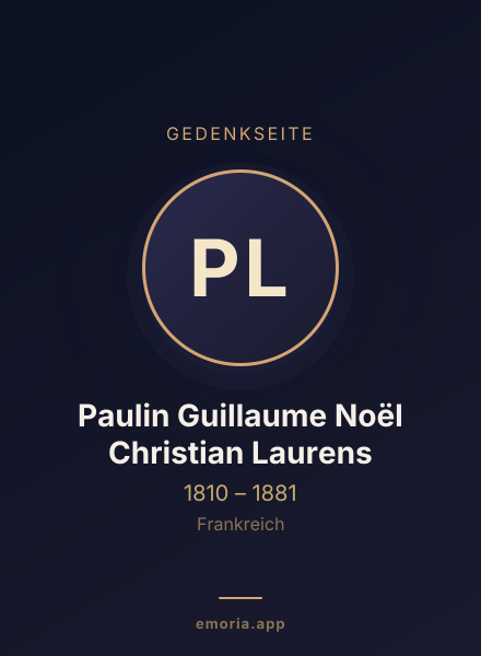 Gedenkportrait von Paulin Guillaume Noël Christian Laurens