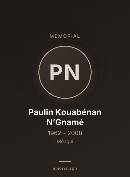Memorial portrait of Paulin Kouabénan N’Gnamé