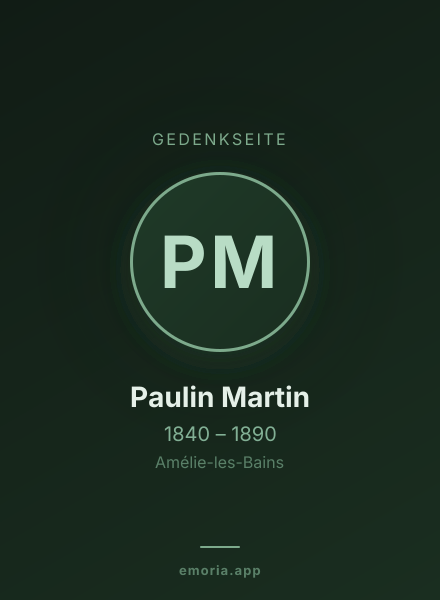 Gedenkportrait von Paulin Martin