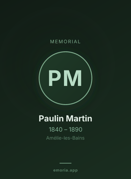 Memorial portrait of Paulin Martin