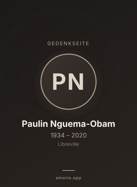 Gedenkportrait von Paulin Nguema-Obam