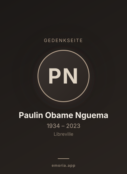 Gedenkportrait von Paulin Obame Nguema