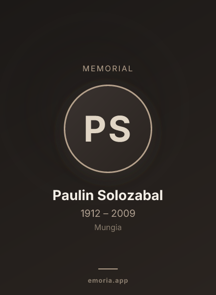 Memorial portrait of Paulin Solozabal