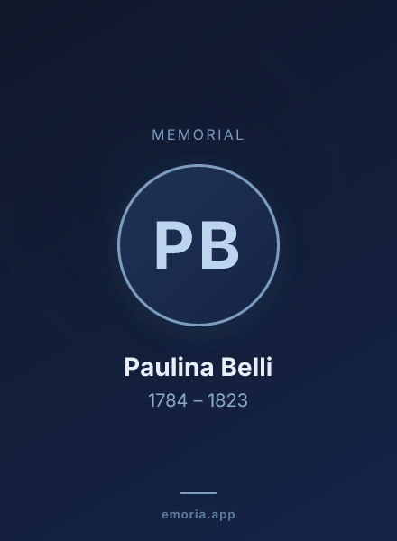 Memorial portrait of Paulina Belli