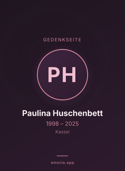 Gedenkportrait von Paulina Huschenbett