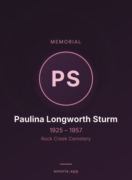 Memorial portrait of Paulina Longworth Sturm