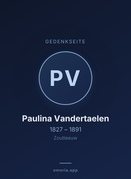 Gedenkportrait von Paulina Vandertaelen
