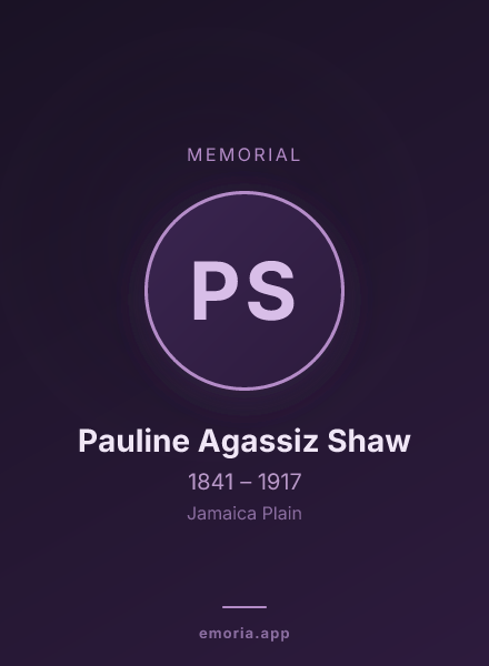 Memorial portrait of Pauline Agassiz Shaw