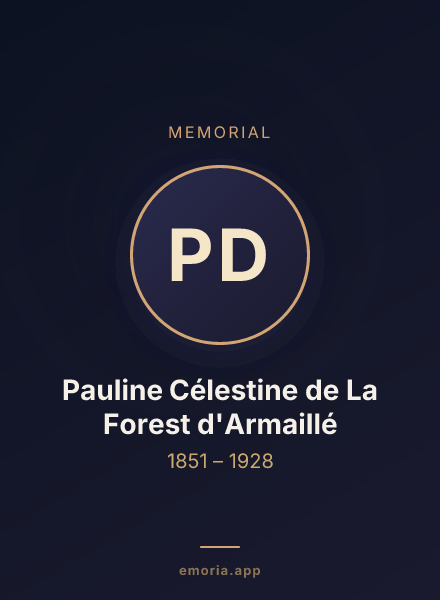 Memorial portrait of Pauline Célestine de La Forest d'Armaillé
