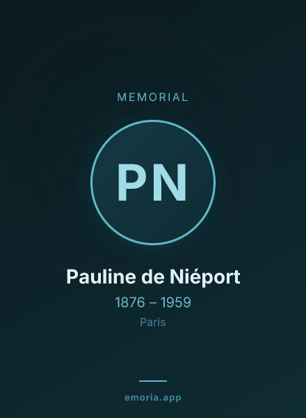 Memorial portrait of Pauline de Niéport