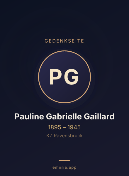 Gedenkportrait von Pauline Gabrielle Gaillard