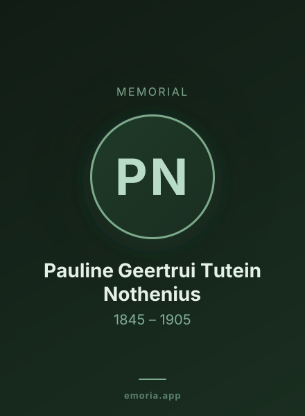 Memorial portrait of Pauline Geertrui Tutein Nothenius