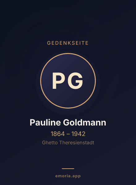 Gedenkportrait von Pauline Goldmann