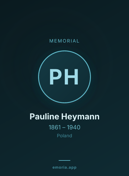 Memorial portrait of Pauline Heymann