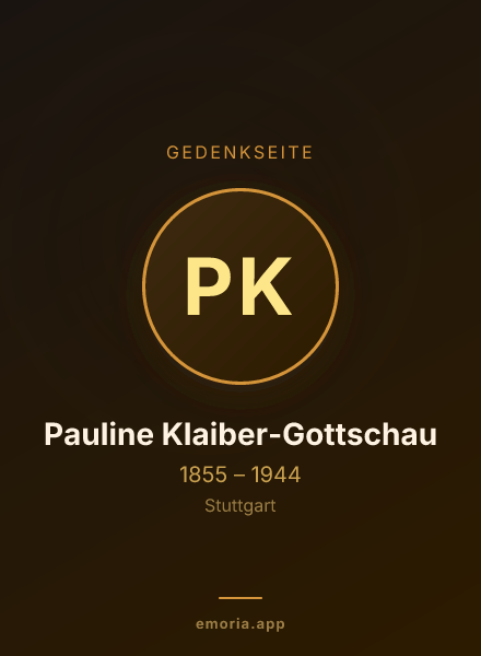 Gedenkportrait von Pauline Klaiber-Gottschau