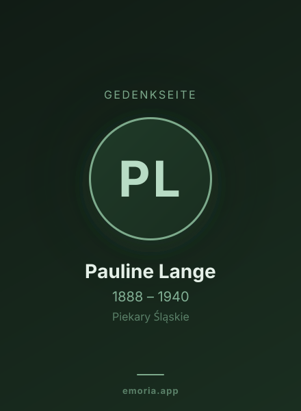 Gedenkportrait von Pauline Lange