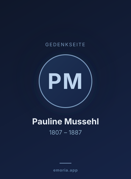 Gedenkportrait von Pauline Mussehl