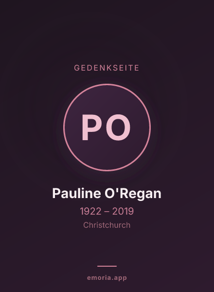 Gedenkportrait von Pauline O'Regan