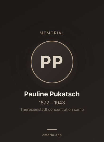 Memorial portrait of Pauline Pukatsch