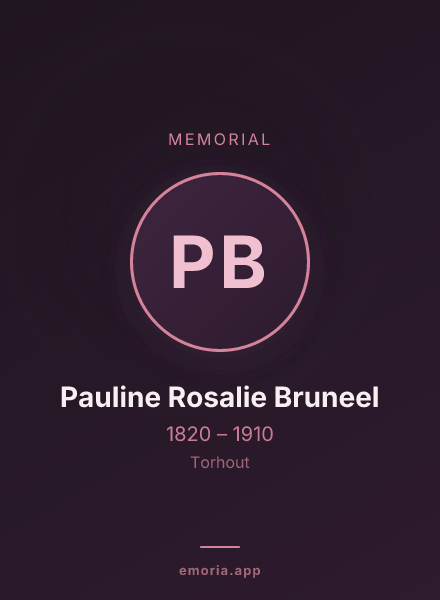 Memorial portrait of Pauline Rosalie Bruneel