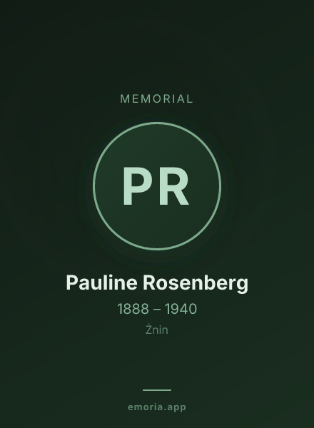 Memorial portrait of Pauline Rosenberg