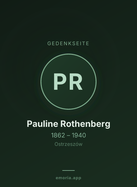 Gedenkportrait von Pauline Rothenberg