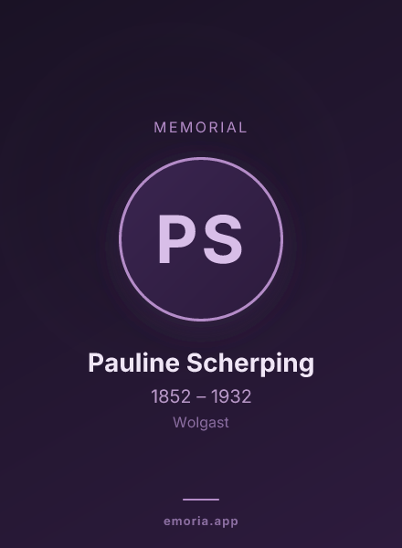 Memorial portrait of Pauline Scherping