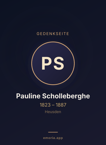 Gedenkportrait von Pauline Scholleberghe