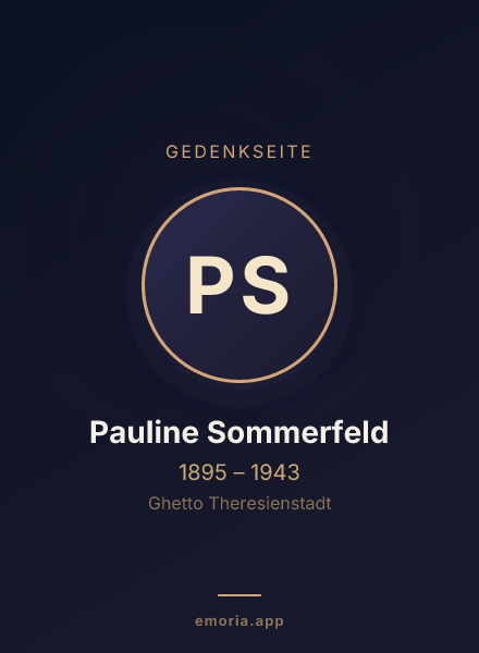 Gedenkportrait von Pauline Sommerfeld