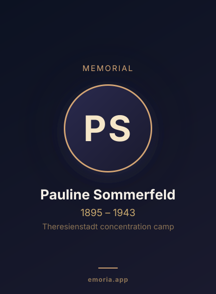 Memorial portrait of Pauline Sommerfeld