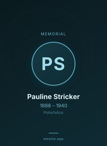 Memorial portrait of Pauline Stricker