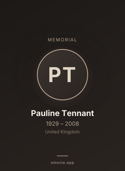 Memorial portrait of Pauline Tennant