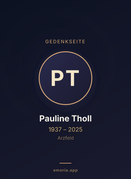 Gedenkportrait von Pauline Tholl