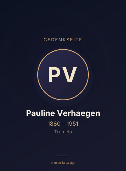 Gedenkportrait von Pauline Verhaegen