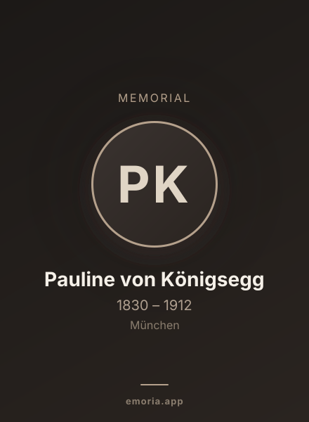 Memorial portrait of Pauline von Königsegg