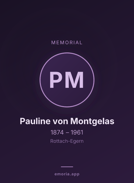 Memorial portrait of Pauline von Montgelas