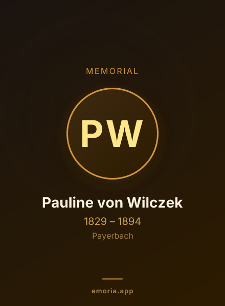 Memorial portrait of Pauline von Wilczek